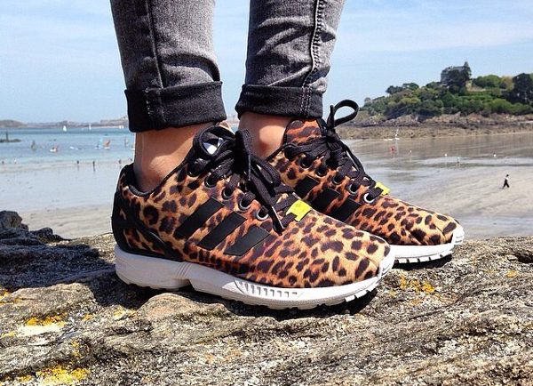 adidas zx flux leopard femme